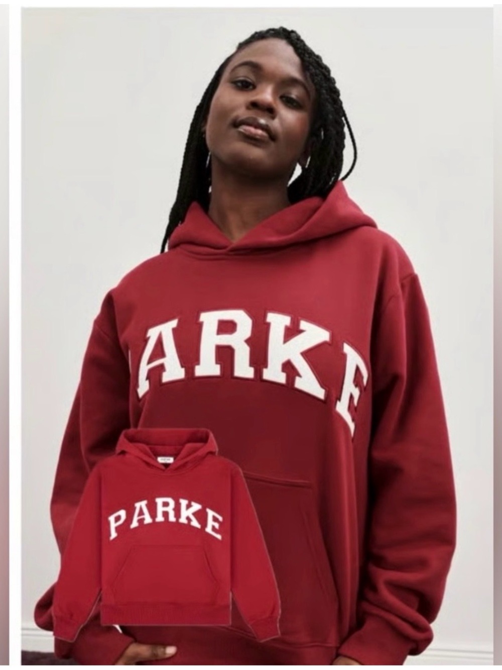 Parke Varsity Fleece Hoodie Sweatshirt Size XXL